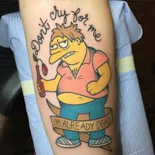 Barney Gumble Black And White Barney Gumble Simpsons Tattoo Alex Strangler American Traditional Tattoo