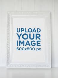 Placeit Picture Frame Mockup Against A Minimalistic Striped Wall In 2020 Frame Mockups Frame Picture Frames
