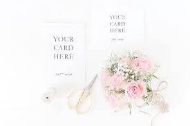 Download Wedding Invitation Mockup By L Aura Studio Thehungryjpeg Com PSD Mockup Templates