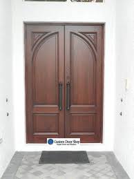 Solid Wood Double Door With Arch Design Wooden Double Doors Double Door Design Door Design Wood