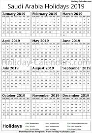 Saudi Arabia National Holidays 2019 National Holiday Calendar National Holidays Calendar Design