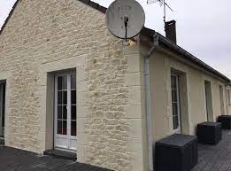 Facade en pierre de parement. Renovation Facade Enduit Decoratif Maison Parement Encadrement Pierre Oise 60 Concept House