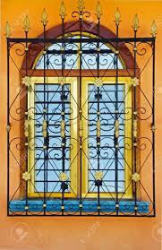 Cvh12 spanish clavo hammered finish dimension: Spanish Colonial Style Wrought Iron Window Decor Stock Photo Picture And Royalty Free Image Image 21419996