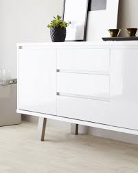 The shape and sizing of this assi sideboard means it's as practical as it is good looking, making it an ideal. White Gloss Sideboard With Drawers Doors Storage By Danetti