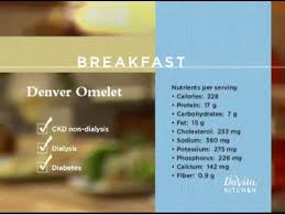 Have the mixed vegetable thoran recipe (low in salt),which uses some of these vegetables. Davita Kitchen Kidney Friendly Denver Omelet Recipe Youtube