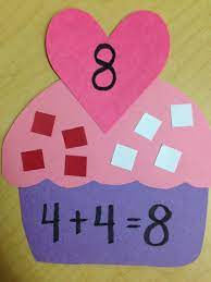 Addition With Cupcake Sprinkles Math Valentines Kindergarten Valentines Math Crafts