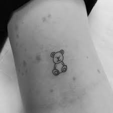 Small teddy soldier tattoo on wrist. S T E P H E N D O Y L E On Instagram Tiny Teddy From The Other Day Minimaltattoo Minimalisticta Teddy Bear Tattoos Bear Tattoos Tiny Tattoos For Girls