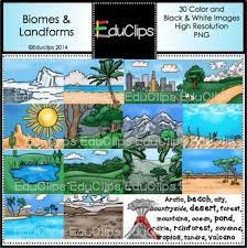 Biomes And Landforms 1 Clip Art Bundle Educlips Clipart Biomes Art Bundle Clip Art