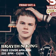 Brayden King Edmonton Tickets, Cook County Saloon Oct 04, 2024