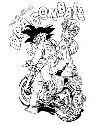 Www.chibidamz.com dragon ball evil saiyan vegeta in dragon ball z coloring page to color, print and download for free along with. Sangoku And Bulma On Motorbike Dragon Ball Z Kids Coloring Pages