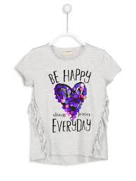 Besticktes T Shirt Mit Pailletten 8sd121z4 Lak Lc Waikiki Stitch Fix Kids New T Shirt Design Girls Graphic Tee
