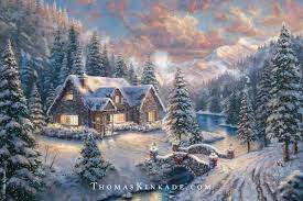 High Country Christmas Thomas Kinkade Studios Thomas Kinkade Paintings Thomas Kinkade Art Art Thomas