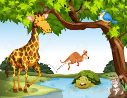 Many Animals Living By The River Royalty Free Cliparts Vectors And Stock Illustration Image 40401531