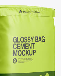 Download Glossy Paper Cement Bag Mockup In Bag Sack Mockups On Yellow Images Object Mockups