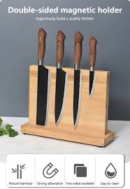 Discover knife blocks & storage on amazon.com at a great price. Kitchen Magnetic Knife Holder With Powerful Magnet Bamboo Wood Magnetic Knife Guard Holder Knife Organizer Block Blocks Roll Bags Aliexpress