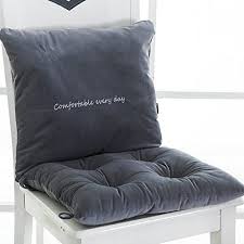 Seat cushion contoured seating thickness for optimal comfort Nonslip Grip Chair Seat Cushions Lumbar Back Rest Supports Pillow With Tie Backs Seating Pads Grey Coccy Chair Seat Cushion Dinning Room Chairs Support Pillows