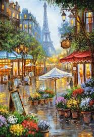 Spring Flowers Paris By Robert Finale 176 Pieces Pintura De Torre Eiffel Arte De Paris Pinturas Hermosas