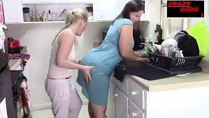 Lesbian kitchen porn