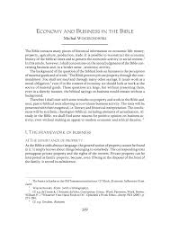Then the translators went to work on the old testament. Pdf Economy And Business In The Bible
