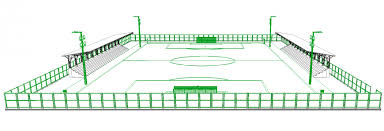 3d Model Of Football Ground In Dwg Autocad File Cadbull In 2020 Autocad Architecture Model 3d Model