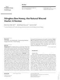 A biologically active disaccharide with health benefits, scientific reports (2020). Pdf Stingless Bee Honey The Natural Wound Healer A Review