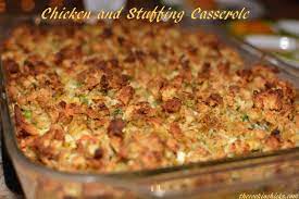 Chicken And Stuffing Casserole The Cookin Chicks Recipe Recipes Favorite Casseroles Stuffing Casserole
