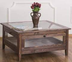 Find solid wood table top in canada | visit kijiji classifieds to buy, sell, or trade almost anything! Casa Padrino Country Style Coffee Table With Glass Top Brown 90 X 90 X H 45 Cm Solid Wood Living Room Table Living Room Furniture In Country Style