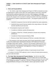Annex A Cadet Guidelines Fy17 19 1 Docx Annex A Cadet Guidelines For Usacc Cadet Talent Management Program Ctmp 1 Roles And Responsibilities A Course Hero