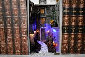 Harry Potter Diagon Alley Bookshelf Art Book Nook Miniature Etsy In 2020 Bookshelf Art Book Nooks Harry Potter Diagon Alley