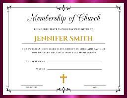 Free honorary membership certificate template. Church Membership Certificate Template Postermywall