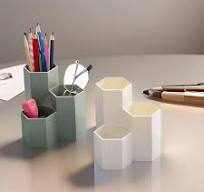 Modular Desk Organizer Pen Holder, PVC Multifunctional Office Desk Vanity  Organizer * Pencil Storage Cup, Desktop Accessory Caddy for Home