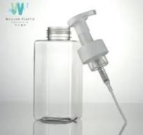 480ml Transparent Pet Empty Foam Bottle for Shampoo and Facial Cleanser
