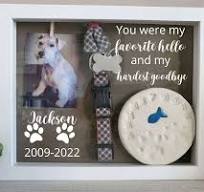 Pet Memorial Shadow boxes- Memorial Shadowbox for Pet-Dog ...