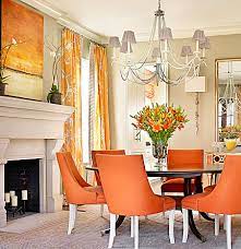 Catherine M Austin Interior Design Orange Dining Room Orange Dining Room Chairs Living Room Orange