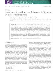 Primary healthcare, population health and acute clinical care specialties; Pdf Acute Mental Health Service Delivery To Indigenous Women What Is Known