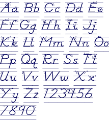 Abcteach Printable Worksheet Dnealian Print Chart With