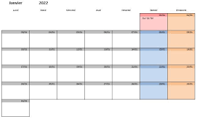 Calendrier Excel 2023 Mensuel Calendrier Mensuel Excel - Gratuit, Pratique & Personnalisable