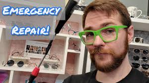 Once you apply super glue leave it over night to dry Glasses Have Broken Hinge Emergency Glasses Repair Tips Youtube