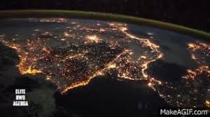 From the flat earth wiki. Earth From Space Amazing Day Night Time Lapse Hd On Make A Gif