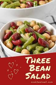 Three Bean Salad Recipe Bean Salad Recipes Garbonzo Bean Recipes Three Bean Salad