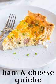Bacon And Cheese Quiche Recipe Tiffanie Recipe In 2021 Quiche Recipes Easy Ham And Cheese Quiche Quiche Recipes
