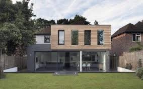 Modern Two Storey Flat Roof Extension House Cladding House Exterior Architecture