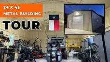 24x45 Texas Metal Building Mancave Tour | WolfSteel Buildings ...