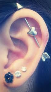qupid heart arrow industrial barbell piercing body piercing jewelry industrial piercing jewelry cute ear piercings