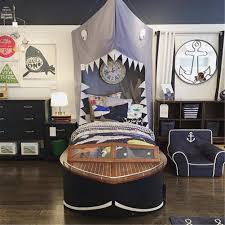 A diy canopy hung from a branch over a children's bed. Mamasam Mosquito Net Bed Canopy Shark Double Bed Hanging Tent Boy Child Bedroom Decoration Baby Surclima Safety