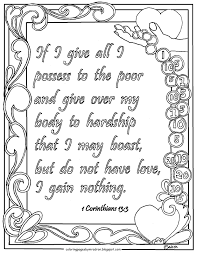 Coloring page from 1 corinthians 13. Coloring Pages For Kids By Mr Adron 1 Corinthians 13 3 Printable Coloring Page
