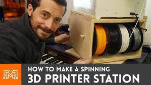 How To Make A Spinning 3d Printer Workstation I Like To Make Stuff 3d Printer Printer Station 3d Printing