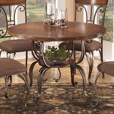 Dining room round table sets. Signature Design By Ashley D313 15b Plentywood Collection Dining Room Table Base Brown Round Dining Room Dining Table Glass Dining Table