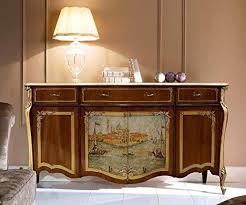 Commode sideboard seitenkommode 50 cm tiefe bristol 3 xl oak sägeau nb. Affiliatelink Dafnedesign Sideboard Mit 4 Turen 3 Schubladen Design Venezianisch Dunkles Holz Goldfarbene Verzi Schubladen Design Dunkles Holz Sideboard