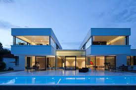 Beautiful modern house with swimming pool. The Hi Macs House In Bavaria Germany Houses In Germany Modern House Design Architecture House